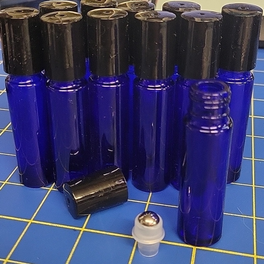 Bundle of 11 Roller Bottle Essential Oil,  Lip Gloss or Perfume 6.5" ml